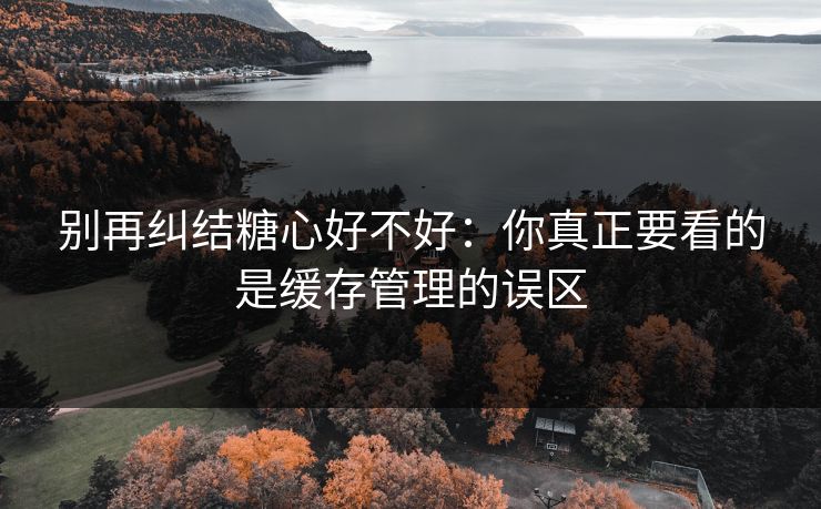 别再纠结糖心好不好：你真正要看的是缓存管理的误区