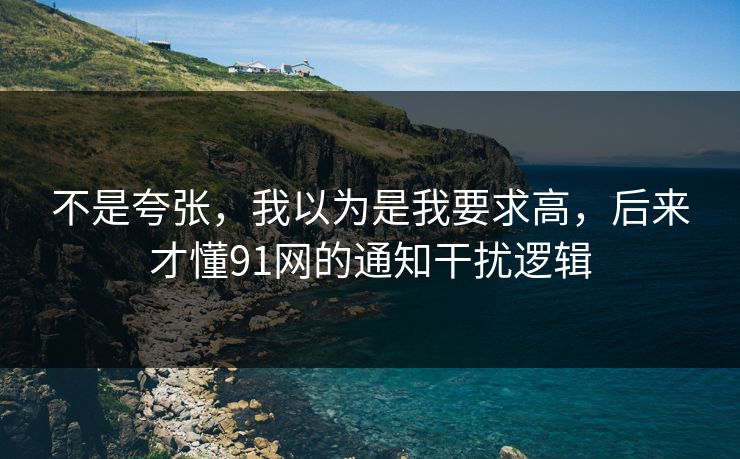 不是夸张，我以为是我要求高，后来才懂91网的通知干扰逻辑